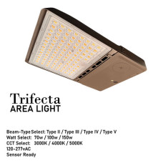 AL-AL701050LSCCT - TRIFECTA - Beam-Type & Watt & CCT Select Area Light | 100-277v 70W/100W/150w 3000/4000/5000K 0-10v Sensor-Ready AL-AL701050LSCCT - TRIFECTA - Beam-Type & Watt & CCT Select Area Light | 100-277v 70W/100W/150w 3000/4000/5000K 0-10v Sensor-Ready