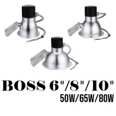 AL-CDS80/** |6"/8"/10" | 50/65/80w Watt-Select | BOSS RANGE Commercial Downlights Engine & Trim