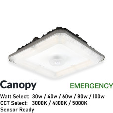 AL-CL30406080100/EM - EMERGENCY Canopy Light - CCT + Watt Select Sensor Socket Ready 120-277v AC 0-10v Bronze Finish