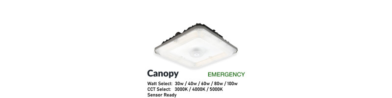 AL-CL30406080100/EM - EMERGENCY Canopy Light - CCT + Watt Select Sensor Socket Ready 120-277v AC 0-10v Bronze Finish AL-CL30406080100/EM - EMERGENCY Canopy Light - CCT + Watt Select Sensor Socket Ready 120-277v AC 0-10v Bronze Finish