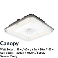 AL-CL30406080100 - Canopy Light - CCT + Watt Select Sensor Socket Ready 120-277v AC 0-10v Bronze Finish