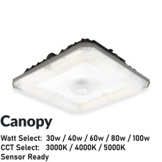 AL-CL30406080100 - Canopy Light - CCT + Watt Select Sensor Socket Ready 120-277v AC 0-10v Bronze Finish AL-CL30406080100 - Canopy Light - CCT + Watt Select Sensor Socket Ready 120-277v AC 0-10v Bronze Finish