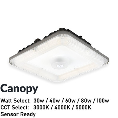 AL-CL30406080100 - Canopy Light - CCT + Watt Select Sensor Socket Ready 120-277v AC 0-10v Bronze Finish