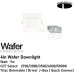 AL-DW4SQ-9-D/WH - 4" 9w Square Wafer Downlight - 5-CCT Select Flicker Free 120v AC Triac Dimmable White Finish
