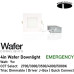 AL-DW4SQ-9-D/WH/EM - 4" 9w Emergency Square Wafer Downlight - 5-CCT Select Flicker Free 120v AC Triac Dimmable White Finish AL-DW4SQ-9-D/WH/EM - 4" 9w Emergency Square Wafer Downlight - 5-CCT Select Flicker Free 120v AC Triac Dimmable White Finish