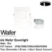 AL-DW6SQ-9-D/WH - 6" 12w Square Wafer Downlight - 5-CCT Select Flicker Free 120v AC Triac Dimmable White Finish AL-DW6SQ-9-D/WH - 6" 12w Square Wafer Downlight - 5-CCT Select Flicker Free 120v AC Triac Dimmable White Finish