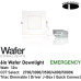 AL-DW6SQ-9-D/WH/EM - 6" 12w Emergency Square Wafer Downlight - 5-CCT Select Flicker Free 120v AC Triac Dimmable White Finish AL-DW6SQ-9-D/WH/EM - 6" 12w Emergency Square Wafer Downlight - 5-CCT Select Flicker Free 120v AC Triac Dimmable White Finish