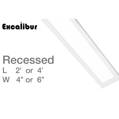 AL-RL*/*/CCT - Excalibur Recessed Linear (W: 4"/6" - L: 2′/4′ )