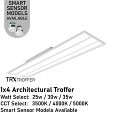 AL-TRX-DM-14/3WS/3CCT - TRX 1x4 - Premium Specification 3-D Architectural Troffer | Watt & CCT | 100-277v 25/30/35w 3500/4000/5000K 0-10v AL-TRX-DM-14/3WS/3CCT - TRX 1x4 - Premium Specification 3-D Architectural Troffer | Watt & CCT | 100-277v 25/30/35w 3500/4000/5000K 0-10v