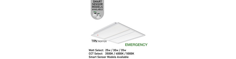 AL-TRX-DM-22/3WS/3CCT/EM - TRX 2x2 EMERGENCY - Premium Specification 3-D Architectural Troffer | Watt & CCT | 100-277v 25/30/35w 3500/4000/5000K 0-10v AL-TRX-DM-22/3WS/3CCT/EM - TRX 2x2 EMERGENCY - Premium Specification 3-D Architectural Troffer | Watt & CCT | 100-277v 25/30/35w 3500/4000/5000K 0-10v