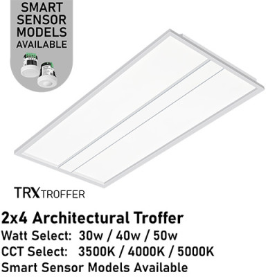 AL-TRX-DM-24/3WS/3CCT - TRX 2x4 - Premium Specification 3-D Architectural Troffer | Watt & CCT | 100-277v 30/40/50w 3500/4000/5000K 0-10v
