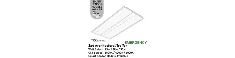 AL-TRX-DM-24/3WS/3CCT/EM - TRX 2x4 EMERGENCY - Premium Specification 3-D Architectural Troffer | Watt & CCT | 100-277v 30/40/50w 3500/4000/5000K 0-10v AL-TRX-DM-24/3WS/3CCT/EM - TRX 2x4 EMERGENCY - Premium Specification 3-D Architectural Troffer | Watt & CCT | 100-277v 30/40/50w 3500/4000/5000K 0-10v