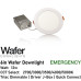 AL-WDL6125CCT/WH/EM - 6" 12w Emergency Wafer Downlight - 5-CCT Select Flicker Free 120v AC Triac Dimmable White Finish