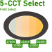 AL-WDL495CCT/BK/EM - Emergency Wafer Downlight - 5-CCT Select Flicker Free 120v AC Triac Dimmable White Finish AL-WDL495CCT/BK/EM - Emergency Wafer Downlight - 5-CCT Select Flicker Free 120v AC Triac Dimmable White Finish