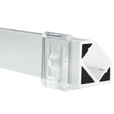 AL-P002 - 2M Aluminum Profile White Finish Surface 45°