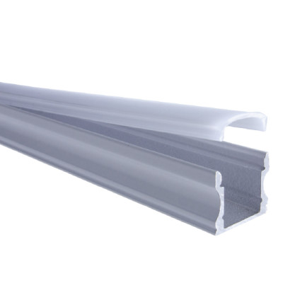 AL-P004 - 2M Aluminum Surface Profile White Finish (Deep)